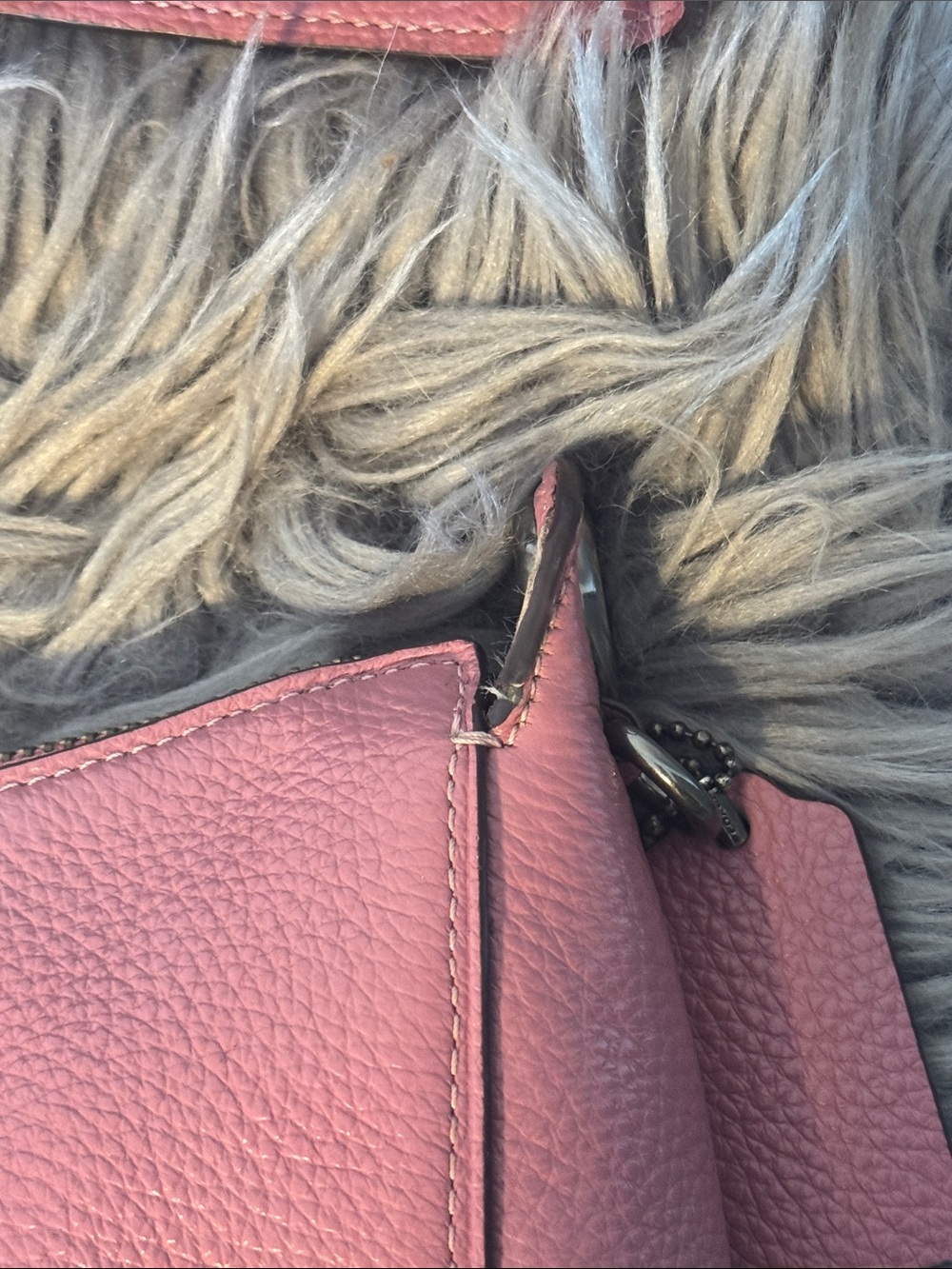 Coach Pebbled Leather Pink Handbag & Matching Wallet Set | Gold Hardware | EUC - Picture 8 of 9